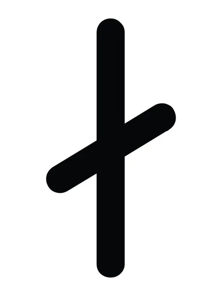 Black Simple Younger Futhark Runes Επιστολή Του Jeran — Διανυσματικό Αρχείο