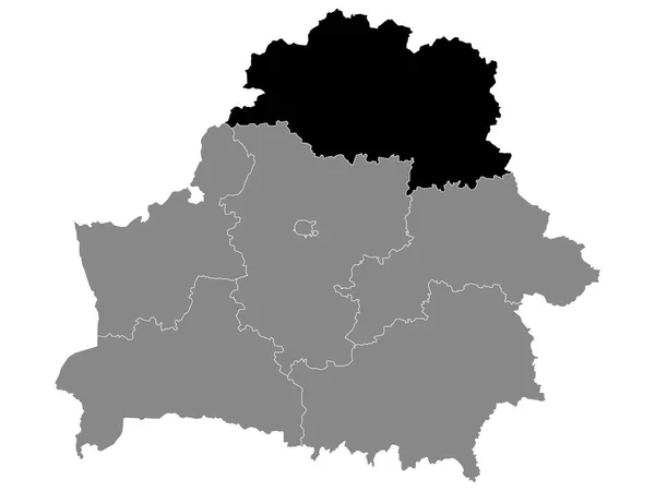 Mapa Localização Belarus Region Vitebsk Vitebsk Oblast Dentro Grey Map — Vetor de Stock