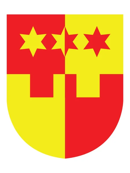 Coat Arms Croatian County Krapina Zagorje — Stock Vector