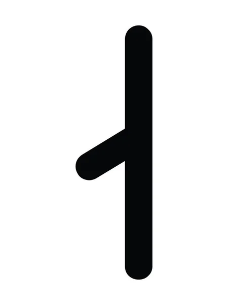 ブラックシンプルな中世のルーン文字A — ストックベクタ