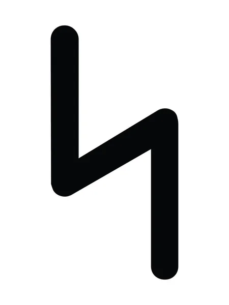 Black Simple Medieval Runes Alphabet Letter — Stock Vector