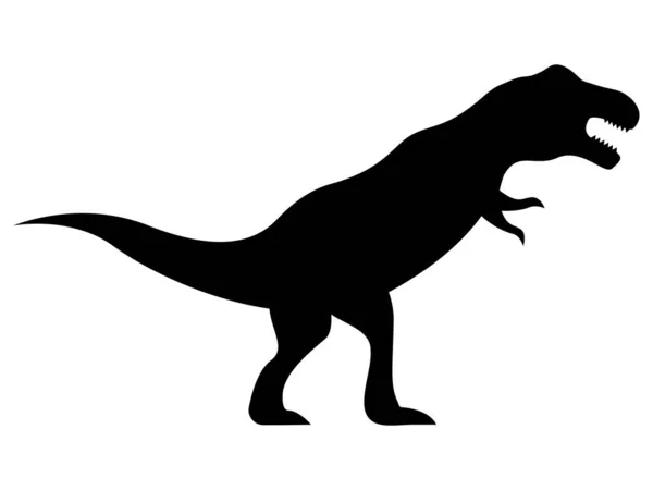 Jednoduchá Černá Kresba Dinosaura Tyrannosaura Rexe — Stockový vektor