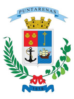 Kosta Rika 'nın Puntarenas eyaletinin yassı arması