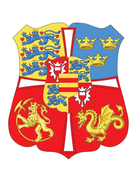 Coat Arms Former Nordic Country Kalmar Union 1397 1523 — Stock Vector