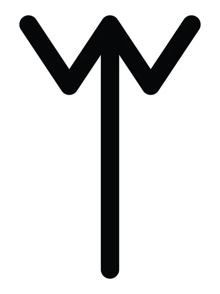 Zwarte Eenvoudige Dalecarlian Runes Alfabet Letter — Stockvector