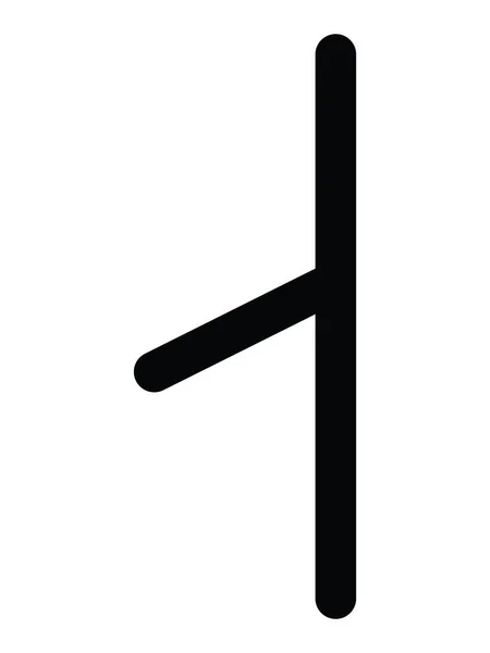 Чорний Простий Далекарліан Руни Алфавіт Літера — стоковий вектор
