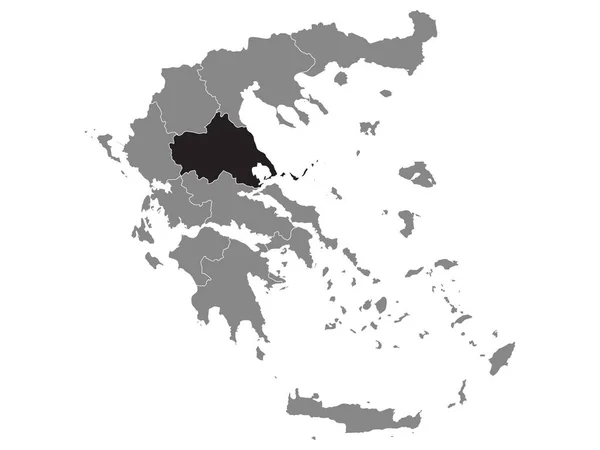 Black Location Map Greek Region Thessaly Grey Map Greece — стоковий вектор