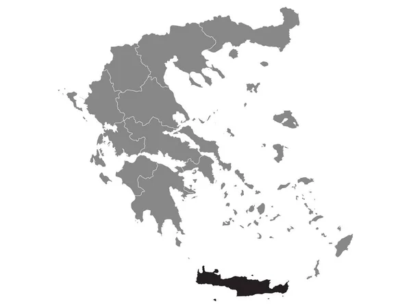ギリシャのグレー地図ギリシャのグレー地図 — ストックベクタ