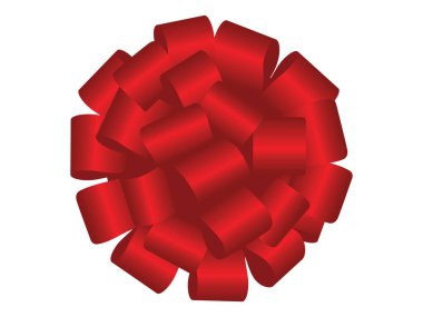 Kırmızı Dekoratif Tatil Sancağının Parlak 3B Çiçek Şekilli Vektör ResmiComment