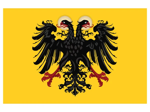 Vector Illustratie Van Keizerlijke Vlag Van Het Heilige Roomse Rijk — Stockvector