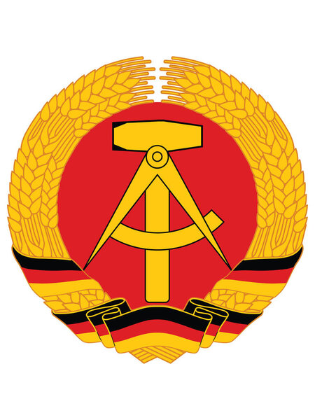 Векторная иллюстрация герба ГДР (ГДР, 19491990))
