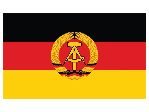 Vektorillustration Der Flagge Der Ddr Deutsche Demokratische Republik Ddr 19491990 — Stockvektor