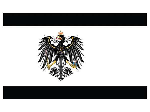 プロイセン国旗ベクトル図 1892年 1918年 — ストックベクタ