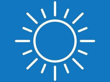 Mavi Arkaplan Basit Hava Durumu Sunny için Hava Durumu Simgesi