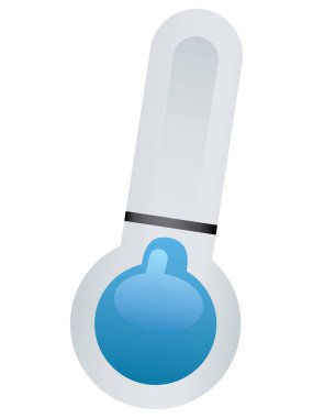 Soğuk Termometre için Ayrıntılı 3D Renkli Hava Tahminleri Simgesi