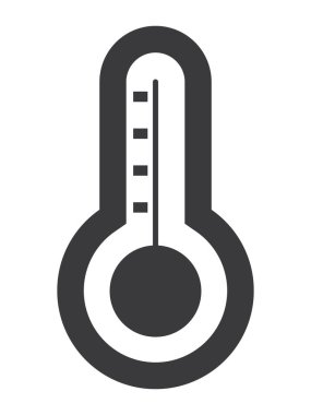 Termometre için Siyah Düz Hava Tahminleri Simgesi