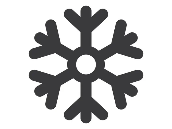 Черная Плоская Икона Погоды Снега — стоковый вектор
