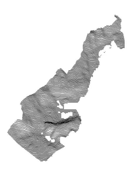Gray Topografie Kaart Van Europees Land Monaco — Stockvector