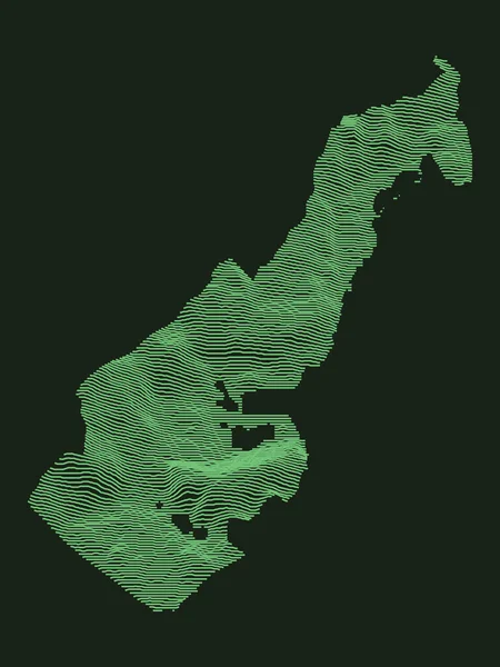 Tactical Military Emerald Topography Map European Country Monaco — 스톡 벡터