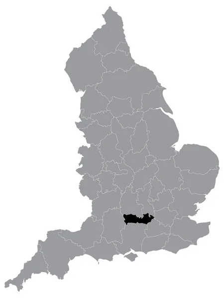 Mapa Localização Condado Cerimonial Inglês Área Tensão Berkshire Dentro Grey — Vetor de Stock