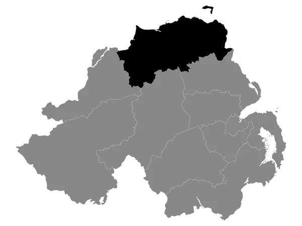 Black Location Map Northern Irish Local Government District Causeway Coast — стоковий вектор