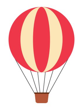 Ayrıntılı El Çizimi 3D Renkli Sıcak Hava Balonu Görünümü