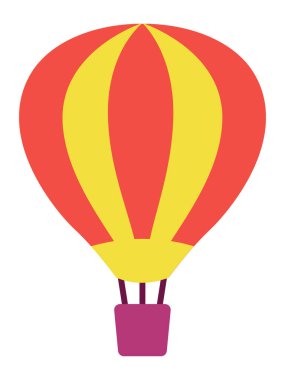 Ayrıntılı El Çizimi 3D Renkli Sıcak Hava Balonu Görünümü