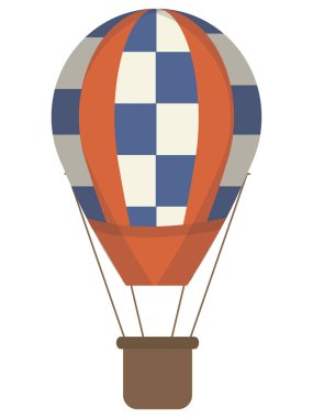 Ayrıntılı El Çizimi 3D Renkli Sıcak Hava Balonu Görünümü