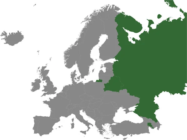 Carte Politique Plate Verte Détaillée Union Économique Eurasienne Uee Sur — Image vectorielle