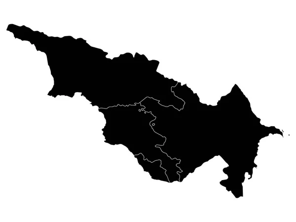 Mapa Geográfico Detallado Cáucaso Armenia Azerbaiyán Georgia — Archivo Imágenes Vectoriales