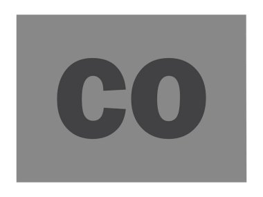 ABD Federal Colorado Eyaletinin siluet haritası. Posta Kodu kısaltması.