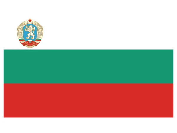 Vektorová Ilustrace Vlajky Bulharské Lidové Republiky Rok 1971 1990 — Stockový vektor