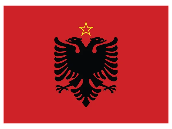 Ilustración Vectorial Bandera República Popular Socialista Albania Año 1946 1992 — Vector de stock