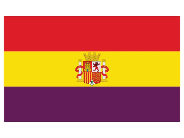 Vector Illustration Flag Second Spanish Republic 1931 1939 — стоковий вектор