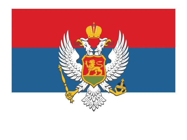 Vektorová Ilustrace Vlajky Království Černé Hory Rok 1914 — Stockový vektor