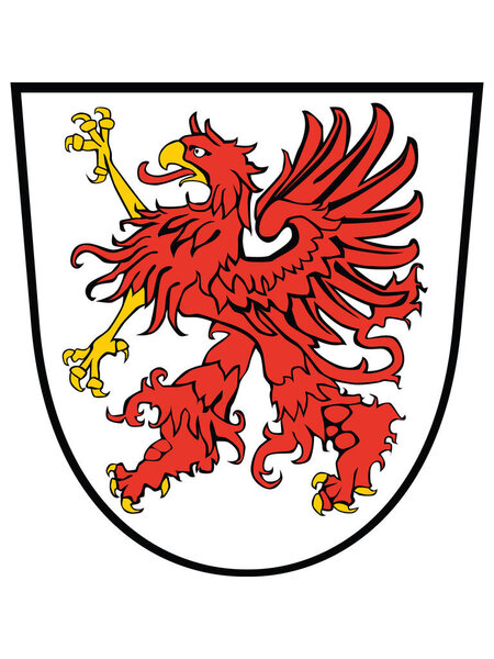 Vector Illustration of the Coat of Arms of Pomerania (year 1914)