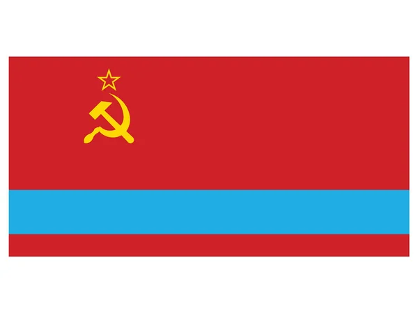 Illustration Vectorielle Drapeau République Socialiste Soviétique Kazakhe — Image vectorielle