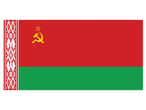 Vektorillustration Der Flagge Der Sozialistischen Sowjetrepublik Weißrussland — Stockvektor