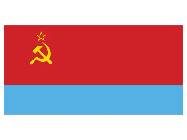 Vector Illustration Flag Ukrainian Soviet Socialist Republic — 스톡 벡터