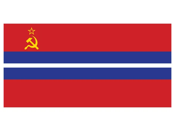 Kırgız Sovyet Sosyalist Cumhuriyeti Bayrağının Vektör Llüstrasyonu — Stok Vektör