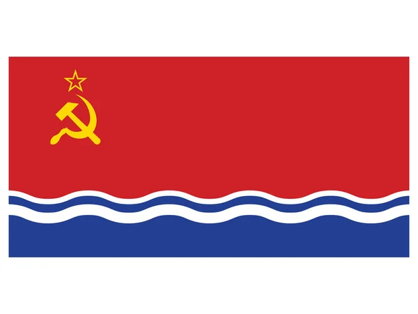 Ilustração Vetorial Bandeira República Socialista Soviética Letónia —  Vetores de Stock