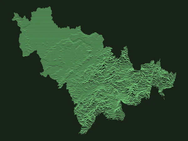 Zöld Taktikai Katonai Stílus Topográfiai Térkép Kínai Tartomány Jilin — Stock Vector