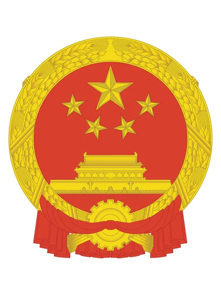 Nationaal Embleem Van Volksrepubliek China — Stockvector