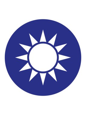 Tayvan Düz Ambleminin Vektör İllüstrasyonu (ROC - Çin Cumhuriyeti)