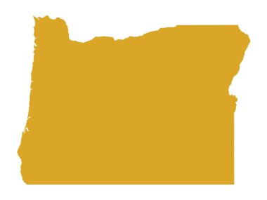 ABD Federal Oregon Eyaleti Altın Haritası (Kunduz Eyaleti)