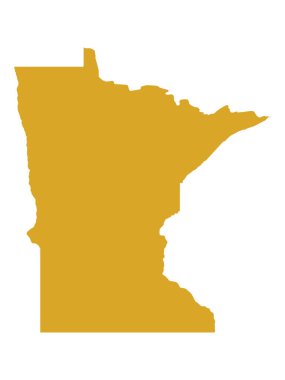 ABD Federal Minnesota Eyaleti Altın Haritası (10000 Gölün Ülkesi))