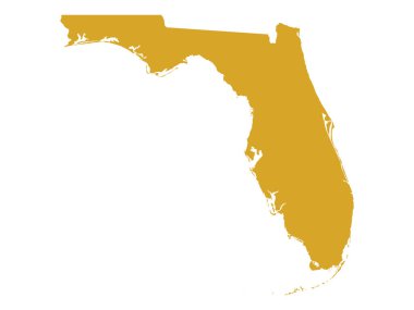 ABD Federal Florida Eyaleti Altın Haritası (The Sunshine State)