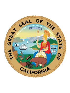 Great Seal of US Federal State of California (The Golden State) clipart