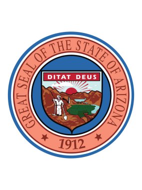 Great Seal of US Federal State of Arizona (The Grand Canyon State) clipart