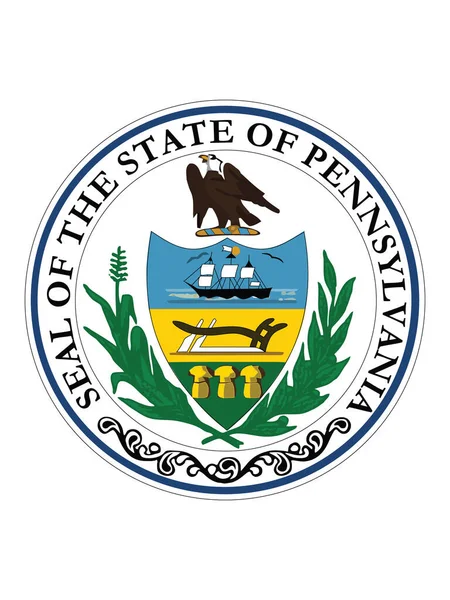 Great Seal Federal State Pennsylvania Keystone State — Stock Vector